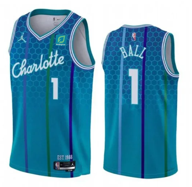 Youth Charlotte Hornets #1 LaMelo Ball Teal 2021-22 City Edition Stitched Basketball Jersey